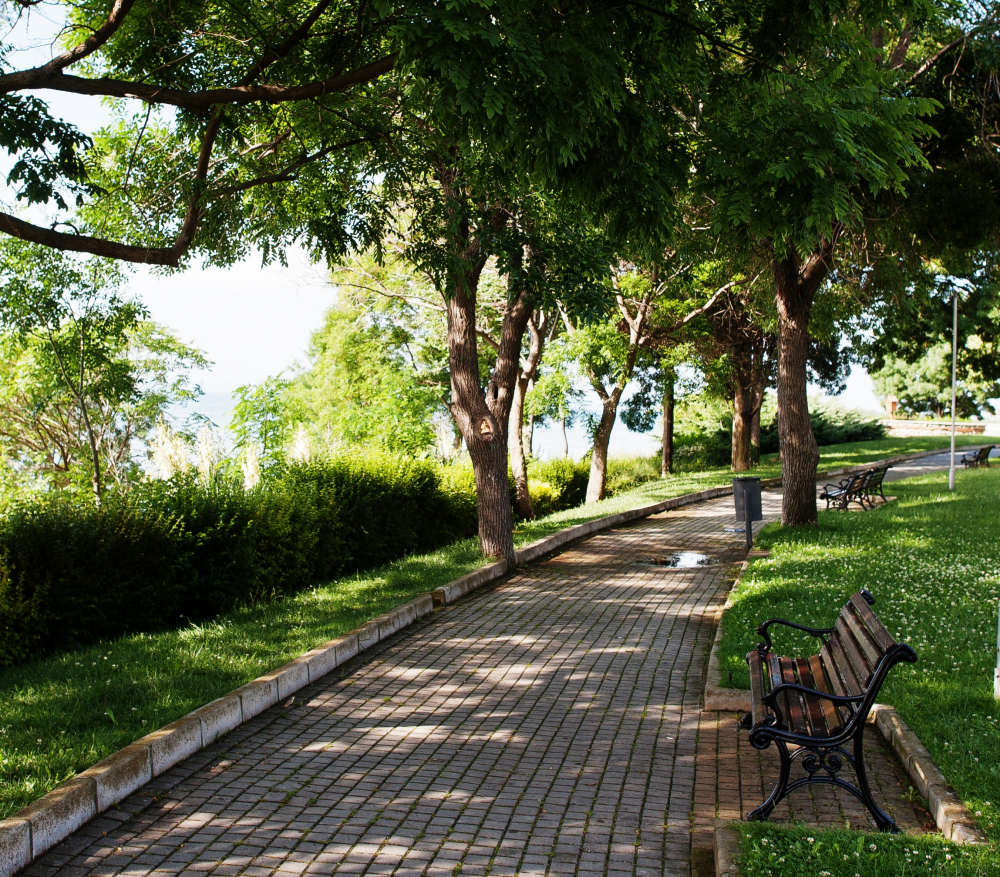 green-park-with-benches-nesebar-town 2